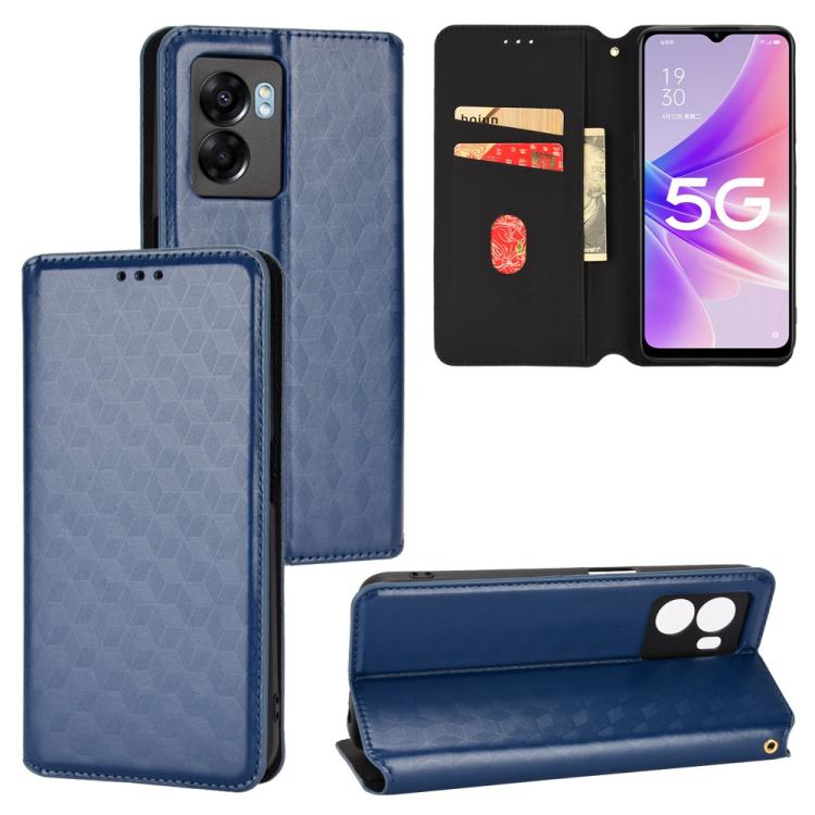 Cubic Grid Texture Flip Leather Phone Case, For OPPO A58 5G / A58x / A78 5G, For OPPO A77 4G / A57 4G / A57 5G TW, For OPPO A17k / A17, For OPPO Reno7 A, For OPPO A77 5G / A57 5G 2022, For OPPO A57 4G 2022 / 5G TW, For OPPO A16K / A16e, For OPPO A55s 5...