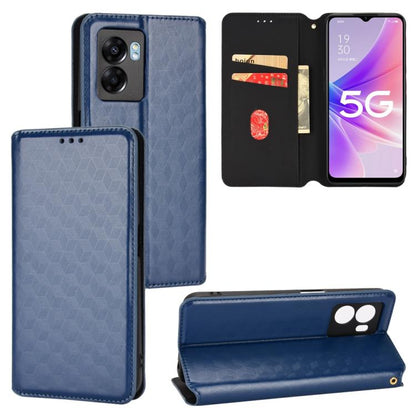 Cubic Grid Texture Flip Leather Phone Case, For OPPO A58 5G / A58x / A78 5G, For OPPO A77 4G / A57 4G / A57 5G TW, For OPPO A17k / A17, For OPPO Reno7 A, For OPPO A77 5G / A57 5G 2022, For OPPO A57 4G 2022 / 5G TW, For OPPO A16K / A16e, For OPPO A55s 5...