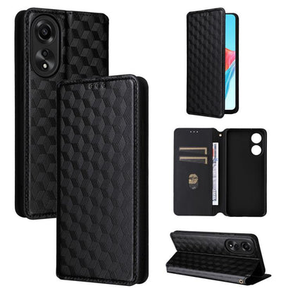 Cubic Grid Texture Flip Leather Phone Case, For OPPO Reno12 F 5G, For OPPO Reno11 A JP / PJH110, For OPPO Reno12 Pro 5G Global, For OPPO Reno12 5G Global, For OPPO A3 Pro 5G Global, For OPPO Reno11 F 5G / F25 Pro 5G, For OPPO Reno11 5G Global          ...