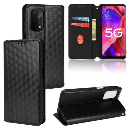 Cubic Grid Texture Flip Leather Phone Case, For OPPO A58 5G / A58x / A78 5G, For OPPO A77 4G / A57 4G / A57 5G TW, For OPPO A17k / A17, For OPPO Reno7 A, For OPPO A77 5G / A57 5G 2022, For OPPO A57 4G 2022 / 5G TW, For OPPO A16K / A16e, For OPPO A55s 5...