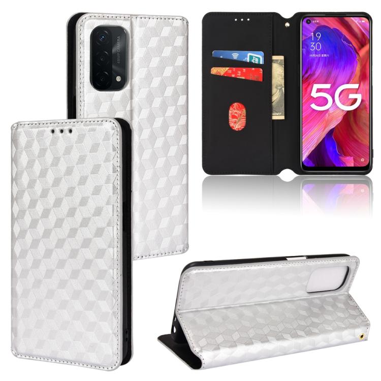 Cubic Grid Texture Flip Leather Phone Case, For OPPO A58 5G / A58x / A78 5G, For OPPO A77 4G / A57 4G / A57 5G TW, For OPPO A17k / A17, For OPPO Reno7 A, For OPPO A77 5G / A57 5G 2022, For OPPO A57 4G 2022 / 5G TW, For OPPO A16K / A16e, For OPPO A55s 5...