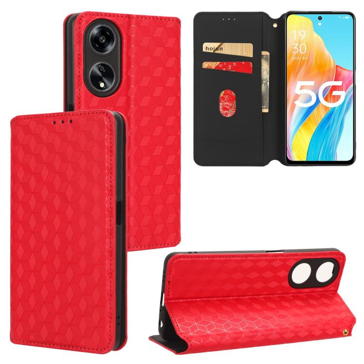 Cubic Grid Texture Flip Leather Phone Case, For OPPO Reno12 F 5G, For OPPO Reno11 A JP / PJH110, For OPPO Reno12 Pro 5G Global, For OPPO Reno12 5G Global, For OPPO A3 Pro 5G Global, For OPPO Reno11 F 5G / F25 Pro 5G, For OPPO Reno11 5G Global          ...