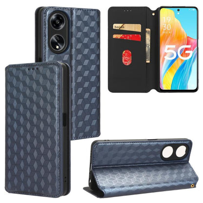 Cubic Grid Texture Flip Leather Phone Case, For OPPO Reno12 F 5G, For OPPO Reno11 A JP / PJH110, For OPPO Reno12 Pro 5G Global, For OPPO Reno12 5G Global, For OPPO A3 Pro 5G Global, For OPPO Reno11 F 5G / F25 Pro 5G, For OPPO Reno11 5G Global          ...