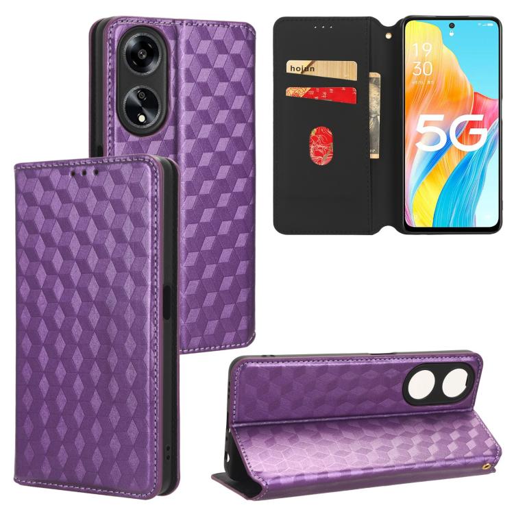 Cubic Grid Texture Flip Leather Phone Case, For OPPO Reno12 F 5G, For OPPO Reno11 A JP / PJH110, For OPPO Reno12 Pro 5G Global, For OPPO Reno12 5G Global, For OPPO A3 Pro 5G Global, For OPPO Reno11 F 5G / F25 Pro 5G, For OPPO Reno11 5G Global          ...