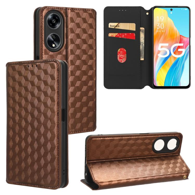 Cubic Grid Texture Flip Leather Phone Case, For OPPO Reno12 F 5G, For OPPO Reno11 A JP / PJH110, For OPPO Reno12 Pro 5G Global, For OPPO Reno12 5G Global, For OPPO A3 Pro 5G Global, For OPPO Reno11 F 5G / F25 Pro 5G, For OPPO Reno11 5G Global          ...