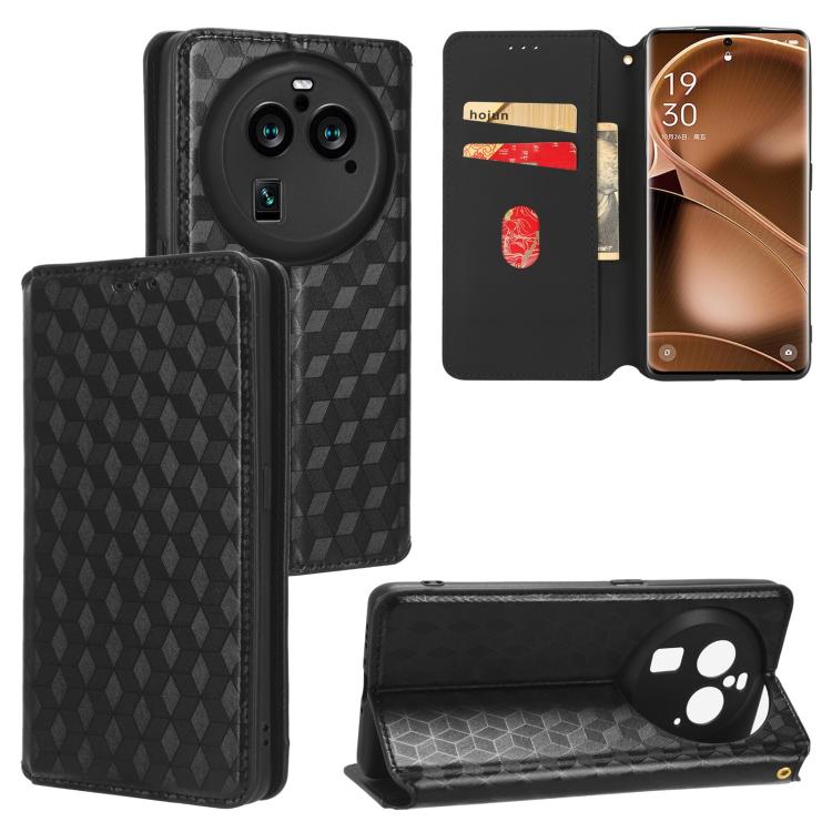 Cubic Grid Texture Flip Leather Phone Case, For OPPO Reno12 F 5G, For OPPO Reno11 A JP / PJH110, For OPPO Reno12 Pro 5G Global, For OPPO Reno12 5G Global, For OPPO A3 Pro 5G Global, For OPPO Reno11 F 5G / F25 Pro 5G, For OPPO Reno11 5G Global          ...