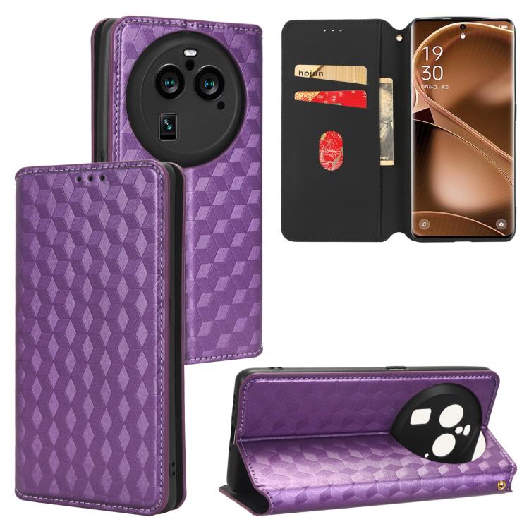 Cubic Grid Texture Flip Leather Phone Case, For OPPO Reno12 F 5G, For OPPO Reno11 A JP / PJH110, For OPPO Reno12 Pro 5G Global, For OPPO Reno12 5G Global, For OPPO A3 Pro 5G Global, For OPPO Reno11 F 5G / F25 Pro 5G, For OPPO Reno11 5G Global          ...