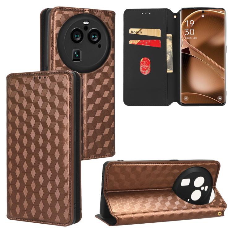 Cubic Grid Texture Flip Leather Phone Case, For OPPO Reno12 F 5G, For OPPO Reno11 A JP / PJH110, For OPPO Reno12 Pro 5G Global, For OPPO Reno12 5G Global, For OPPO A3 Pro 5G Global, For OPPO Reno11 F 5G / F25 Pro 5G, For OPPO Reno11 5G Global          ...