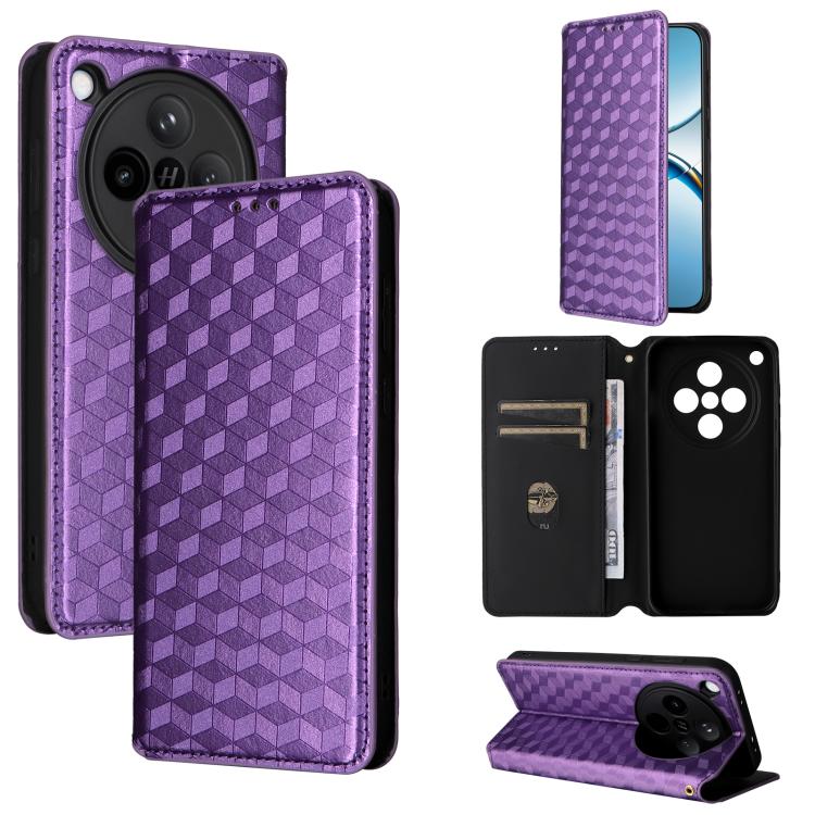 Cubic Grid Texture Flip Leather Phone Case, For OPPO A5 5G / 4G Global / A5M, For OPPO Reno14 Pro Global, For OPPO Reno14 Global, For OPPO K13 5G / K13X 5G / K12S 5G, For OPPO Find X8s+ 5G, For OPPO Find X8s 5G, For OPPO Find X8 Ultra 5G               ...