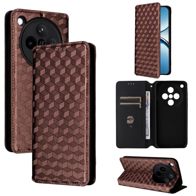 Cubic Grid Texture Flip Leather Phone Case, For OPPO A5 5G / 4G Global / A5M, For OPPO Reno14 Pro Global, For OPPO Reno14 Global, For OPPO K13 5G / K13X 5G / K12S 5G, For OPPO Find X8s+ 5G, For OPPO Find X8s 5G, For OPPO Find X8 Ultra 5G               ...