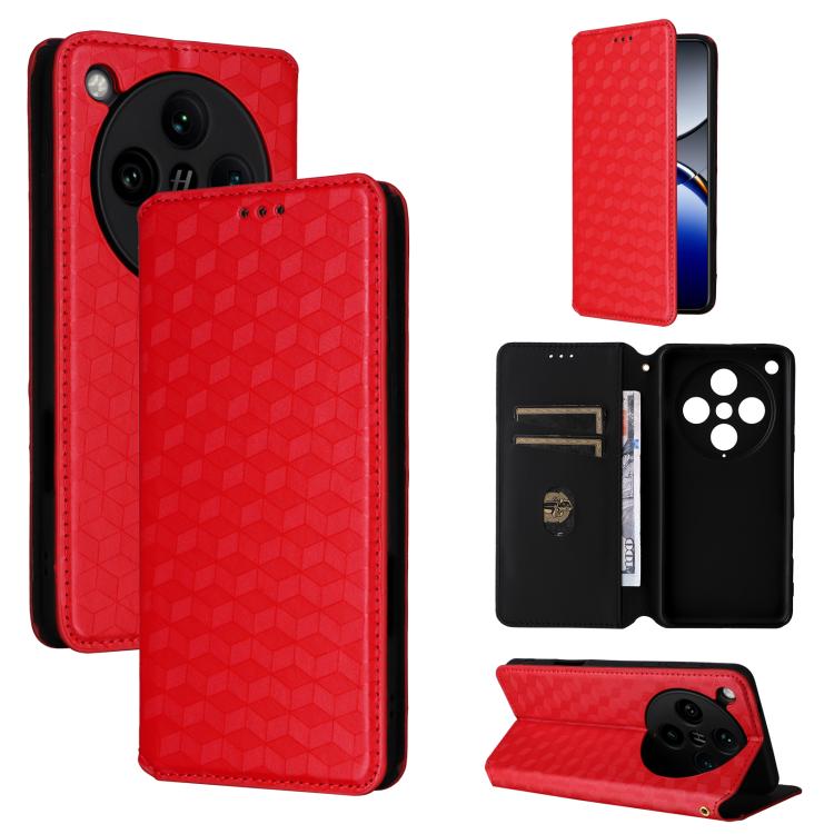 Cubic Grid Texture Flip Leather Phone Case, For OPPO Reno12 F 5G, For OPPO Reno11 A JP / PJH110, For OPPO Reno12 Pro 5G Global, For OPPO Reno12 5G Global, For OPPO A3 Pro 5G Global, For OPPO Reno11 F 5G / F25 Pro 5G, For OPPO Reno11 5G Global          ...