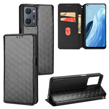 Cubic Grid Texture Flip Leather Phone Case, For OPPO Reno12 F 5G, For OPPO Reno11 A JP / PJH110, For OPPO Reno12 Pro 5G Global, For OPPO Reno12 5G Global, For OPPO A3 Pro 5G Global, For OPPO Reno11 F 5G / F25 Pro 5G, For OPPO Reno11 5G Global          ...