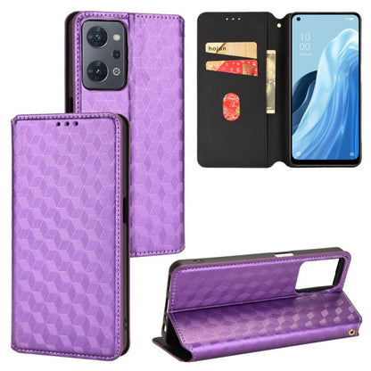 Cubic Grid Texture Flip Leather Phone Case, For OPPO Reno12 F 5G, For OPPO Reno11 A JP / PJH110, For OPPO Reno12 Pro 5G Global, For OPPO Reno12 5G Global, For OPPO A3 Pro 5G Global, For OPPO Reno11 F 5G / F25 Pro 5G, For OPPO Reno11 5G Global          ...
