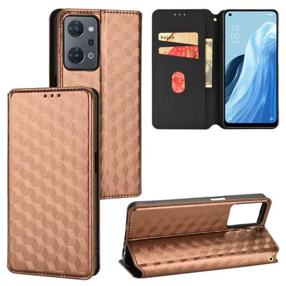 Cubic Grid Texture Flip Leather Phone Case, For OPPO Reno12 F 5G, For OPPO Reno11 A JP / PJH110, For OPPO Reno12 Pro 5G Global, For OPPO Reno12 5G Global, For OPPO A3 Pro 5G Global, For OPPO Reno11 F 5G / F25 Pro 5G, For OPPO Reno11 5G Global          ...