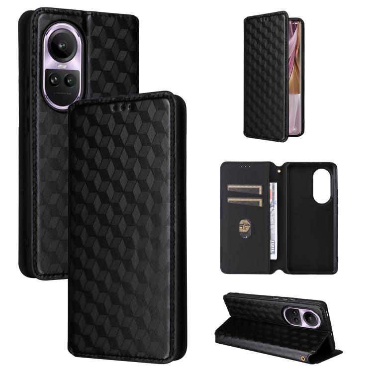 Cubic Grid Texture Flip Leather Phone Case, For OPPO Reno12 F 5G, For OPPO Reno11 A JP / PJH110, For OPPO Reno12 Pro 5G Global, For OPPO Reno12 5G Global, For OPPO A3 Pro 5G Global, For OPPO Reno11 F 5G / F25 Pro 5G, For OPPO Reno11 5G Global          ...