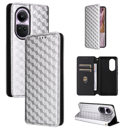 Cubic Grid Texture Flip Leather Phone Case, For OPPO Reno12 F 5G, For OPPO Reno11 A JP / PJH110, For OPPO Reno12 Pro 5G Global, For OPPO Reno12 5G Global, For OPPO A3 Pro 5G Global, For OPPO Reno11 F 5G / F25 Pro 5G, For OPPO Reno11 5G Global          ...
