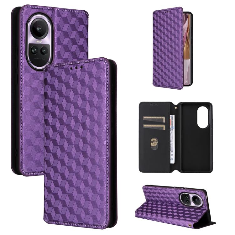 Cubic Grid Texture Flip Leather Phone Case, For OPPO Reno12 F 5G, For OPPO Reno11 A JP / PJH110, For OPPO Reno12 Pro 5G Global, For OPPO Reno12 5G Global, For OPPO A3 Pro 5G Global, For OPPO Reno11 F 5G / F25 Pro 5G, For OPPO Reno11 5G Global          ...