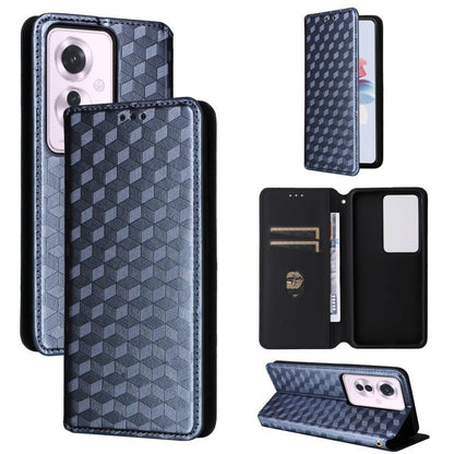 Cubic Grid Texture Flip Leather Phone Case, For OPPO Reno12 F 5G, For OPPO Reno11 A JP / PJH110, For OPPO Reno12 Pro 5G Global, For OPPO Reno12 5G Global, For OPPO A3 Pro 5G Global, For OPPO Reno11 F 5G / F25 Pro 5G, For OPPO Reno11 5G Global          ...