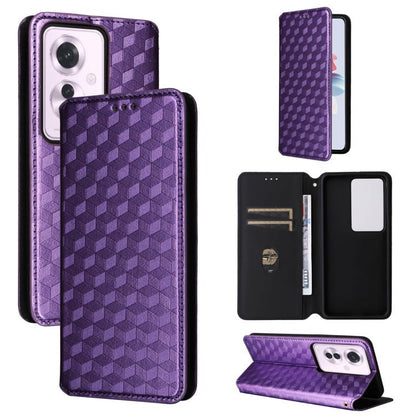 Cubic Grid Texture Flip Leather Phone Case, For OPPO Reno12 F 5G, For OPPO Reno11 A JP / PJH110, For OPPO Reno12 Pro 5G Global, For OPPO Reno12 5G Global, For OPPO A3 Pro 5G Global, For OPPO Reno11 F 5G / F25 Pro 5G, For OPPO Reno11 5G Global          ...
