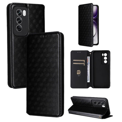 Cubic Grid Texture Flip Leather Phone Case, For OPPO Reno12 F 5G, For OPPO Reno11 A JP / PJH110, For OPPO Reno12 Pro 5G Global, For OPPO Reno12 5G Global, For OPPO A3 Pro 5G Global, For OPPO Reno11 F 5G / F25 Pro 5G, For OPPO Reno11 5G Global          ...