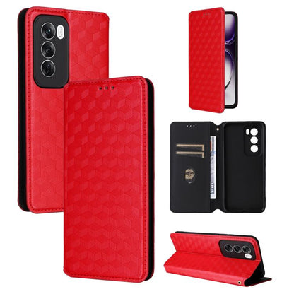 Cubic Grid Texture Flip Leather Phone Case, For OPPO Reno12 F 5G, For OPPO Reno11 A JP / PJH110, For OPPO Reno12 Pro 5G Global, For OPPO Reno12 5G Global, For OPPO A3 Pro 5G Global, For OPPO Reno11 F 5G / F25 Pro 5G, For OPPO Reno11 5G Global          ...