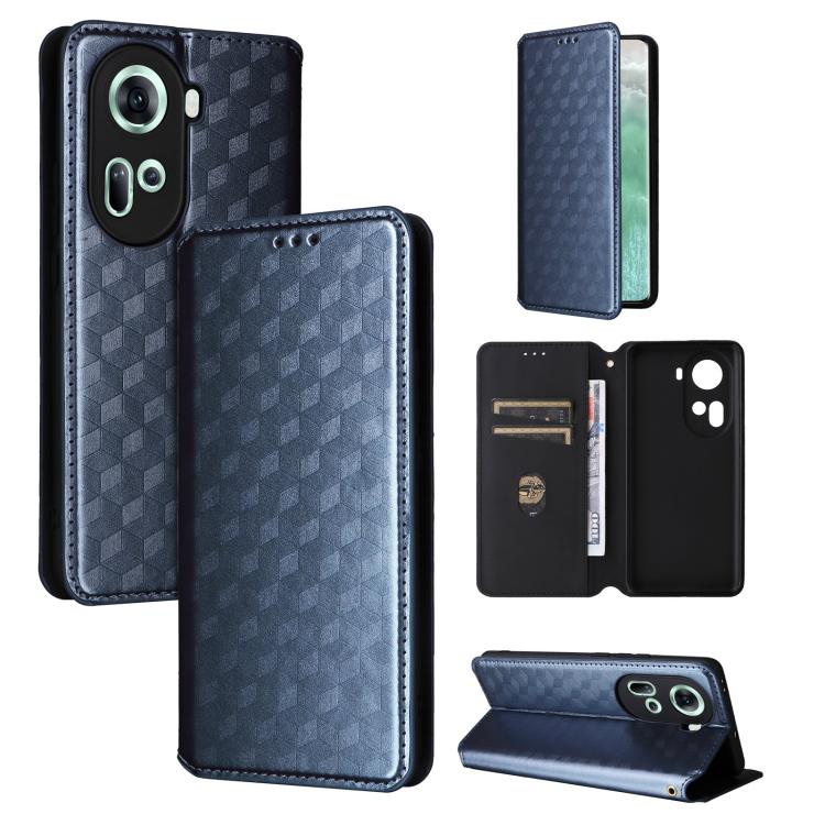 Cubic Grid Texture Flip Leather Phone Case, For OPPO Reno12 F 5G, For OPPO Reno11 A JP / PJH110, For OPPO Reno12 Pro 5G Global, For OPPO Reno12 5G Global, For OPPO A3 Pro 5G Global, For OPPO Reno11 F 5G / F25 Pro 5G, For OPPO Reno11 5G Global          ...