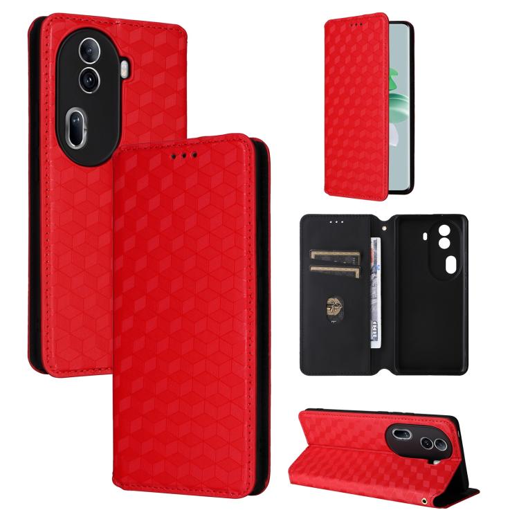 Cubic Grid Texture Flip Leather Phone Case, For OPPO Reno12 F 5G, For OPPO Reno11 A JP / PJH110, For OPPO Reno12 Pro 5G Global, For OPPO Reno12 5G Global, For OPPO A3 Pro 5G Global, For OPPO Reno11 F 5G / F25 Pro 5G, For OPPO Reno11 5G Global          ...