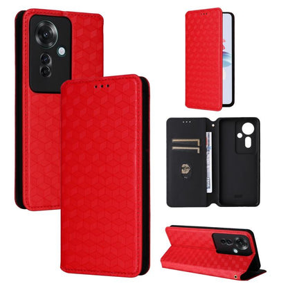 Cubic Grid Texture Flip Leather Phone Case, For OPPO Reno12 F 5G, For OPPO Reno11 A JP / PJH110, For OPPO Reno12 Pro 5G Global, For OPPO Reno12 5G Global, For OPPO A3 Pro 5G Global, For OPPO Reno11 F 5G / F25 Pro 5G, For OPPO Reno11 5G Global          ...