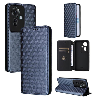 Cubic Grid Texture Flip Leather Phone Case, For OPPO Reno12 F 5G, For OPPO Reno11 A JP / PJH110, For OPPO Reno12 Pro 5G Global, For OPPO Reno12 5G Global, For OPPO A3 Pro 5G Global, For OPPO Reno11 F 5G / F25 Pro 5G, For OPPO Reno11 5G Global          ...