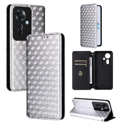 Cubic Grid Texture Flip Leather Phone Case, For OPPO Reno12 F 5G, For OPPO Reno11 A JP / PJH110, For OPPO Reno12 Pro 5G Global, For OPPO Reno12 5G Global, For OPPO A3 Pro 5G Global, For OPPO Reno11 F 5G / F25 Pro 5G, For OPPO Reno11 5G Global          ...