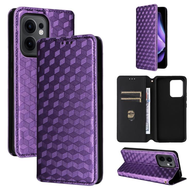 Cubic Grid Texture Flip Leather Phone Case, For OPPO A5 5G / 4G Global / A5M, For OPPO Reno14 Pro Global, For OPPO Reno14 Global, For OPPO K13 5G / K13X 5G / K12S 5G, For OPPO Find X8s+ 5G, For OPPO Find X8s 5G, For OPPO Find X8 Ultra 5G               ...