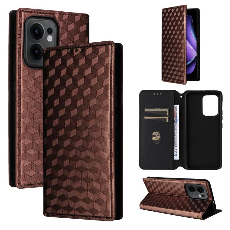 Cubic Grid Texture Flip Leather Phone Case, For OPPO A5 5G / 4G Global / A5M, For OPPO Reno14 Pro Global, For OPPO Reno14 Global, For OPPO K13 5G / K13X 5G / K12S 5G, For OPPO Find X8s+ 5G, For OPPO Find X8s 5G, For OPPO Find X8 Ultra 5G               ...