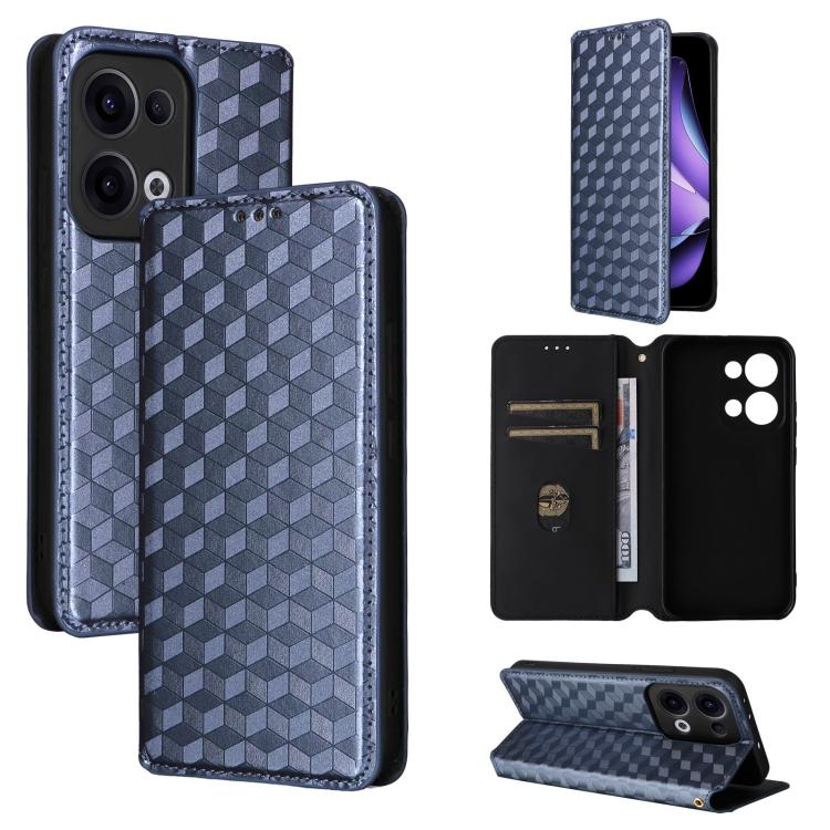 Cubic Grid Texture Flip Leather Phone Case, For OPPO A5 5G / 4G Global / A5M, For OPPO Reno14 Pro Global, For OPPO Reno14 Global, For OPPO K13 5G / K13X 5G / K12S 5G, For OPPO Find X8s+ 5G, For OPPO Find X8s 5G, For OPPO Find X8 Ultra 5G               ...