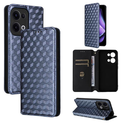 Cubic Grid Texture Flip Leather Phone Case, For OPPO A5 5G / 4G Global / A5M, For OPPO Reno14 Pro Global, For OPPO Reno14 Global, For OPPO K13 5G / K13X 5G / K12S 5G, For OPPO Find X8s+ 5G, For OPPO Find X8s 5G, For OPPO Find X8 Ultra 5G               ...