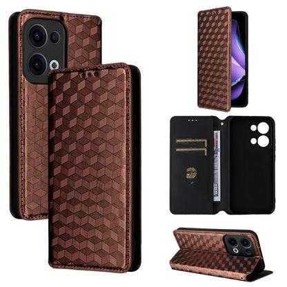 Cubic Grid Texture Flip Leather Phone Case, For OPPO A5 5G / 4G Global / A5M, For OPPO Reno14 Pro Global, For OPPO Reno14 Global, For OPPO K13 5G / K13X 5G / K12S 5G, For OPPO Find X8s+ 5G, For OPPO Find X8s 5G, For OPPO Find X8 Ultra 5G               ...