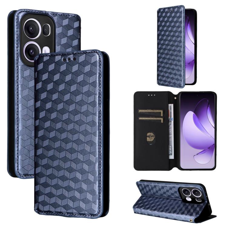 Cubic Grid Texture Flip Leather Phone Case, For OPPO A5 5G / 4G Global / A5M, For OPPO Reno14 Pro Global, For OPPO Reno14 Global, For OPPO K13 5G / K13X 5G / K12S 5G, For OPPO Find X8s+ 5G, For OPPO Find X8s 5G, For OPPO Find X8 Ultra 5G               ...