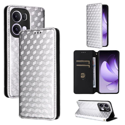 Cubic Grid Texture Flip Leather Phone Case, For OPPO A5 5G / 4G Global / A5M, For OPPO Reno14 Pro Global, For OPPO Reno14 Global, For OPPO K13 5G / K13X 5G / K12S 5G, For OPPO Find X8s+ 5G, For OPPO Find X8s 5G, For OPPO Find X8 Ultra 5G               ...