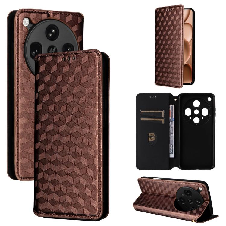 Cubic Grid Texture Flip Leather Phone Case, For OPPO A5 5G / 4G Global / A5M, For OPPO Reno14 Pro Global, For OPPO Reno14 Global, For OPPO K13 5G / K13X 5G / K12S 5G, For OPPO Find X8s+ 5G, For OPPO Find X8s 5G, For OPPO Find X8 Ultra 5G               ...