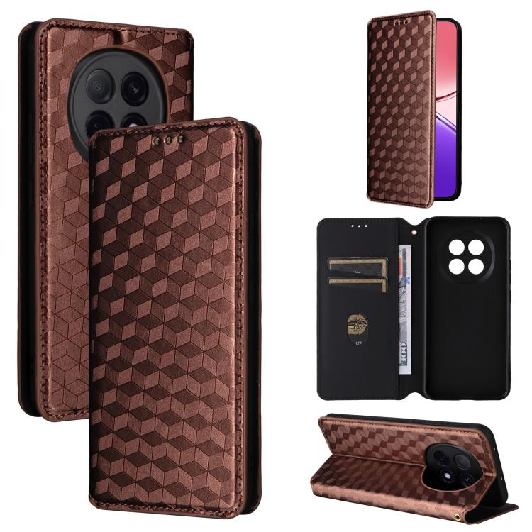 Cubic Grid Texture Flip Leather Phone Case, For OPPO A5 5G / 4G Global / A5M, For OPPO Reno14 Pro Global, For OPPO Reno14 Global, For OPPO K13 5G / K13X 5G / K12S 5G, For OPPO Find X8s+ 5G, For OPPO Find X8s 5G, For OPPO Find X8 Ultra 5G               ...