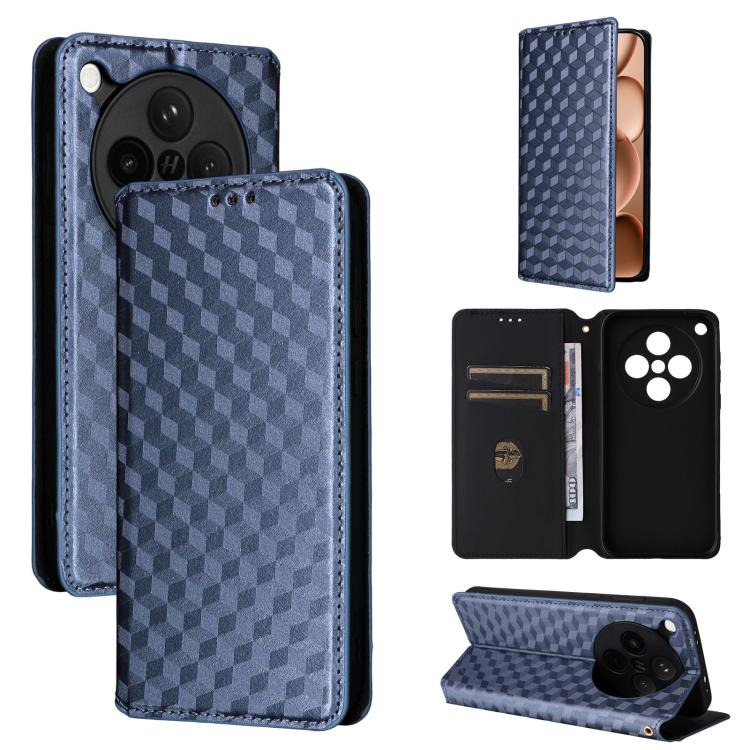 Cubic Grid Texture Flip Leather Phone Case, For OPPO A5 5G / 4G Global / A5M, For OPPO Reno14 Pro Global, For OPPO Reno14 Global, For OPPO K13 5G / K13X 5G / K12S 5G, For OPPO Find X8s+ 5G, For OPPO Find X8s 5G, For OPPO Find X8 Ultra 5G               ...