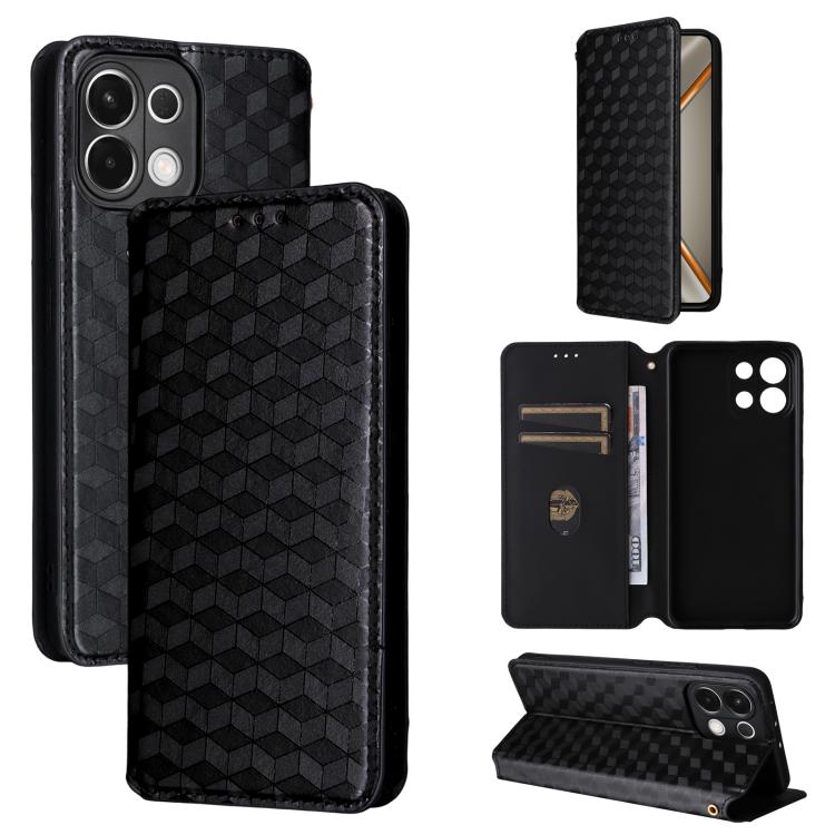 Cubic Grid Texture Flip Leather Phone Case, For OPPO A5 5G / 4G Global / A5M, For OPPO Reno14 Pro Global, For OPPO Reno14 Global, For OPPO K13 5G / K13X 5G / K12S 5G, For OPPO Find X8s+ 5G, For OPPO Find X8s 5G, For OPPO Find X8 Ultra 5G               ...