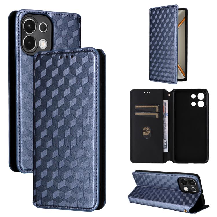 Cubic Grid Texture Flip Leather Phone Case, For OPPO A5 5G / 4G Global / A5M, For OPPO Reno14 Pro Global, For OPPO Reno14 Global, For OPPO K13 5G / K13X 5G / K12S 5G, For OPPO Find X8s+ 5G, For OPPO Find X8s 5G, For OPPO Find X8 Ultra 5G               ...