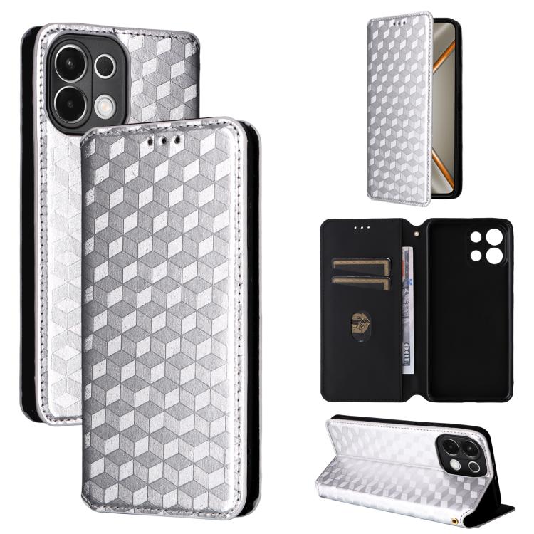 Cubic Grid Texture Flip Leather Phone Case, For OPPO A5 5G / 4G Global / A5M, For OPPO Reno14 Pro Global, For OPPO Reno14 Global, For OPPO K13 5G / K13X 5G / K12S 5G, For OPPO Find X8s+ 5G, For OPPO Find X8s 5G, For OPPO Find X8 Ultra 5G               ...