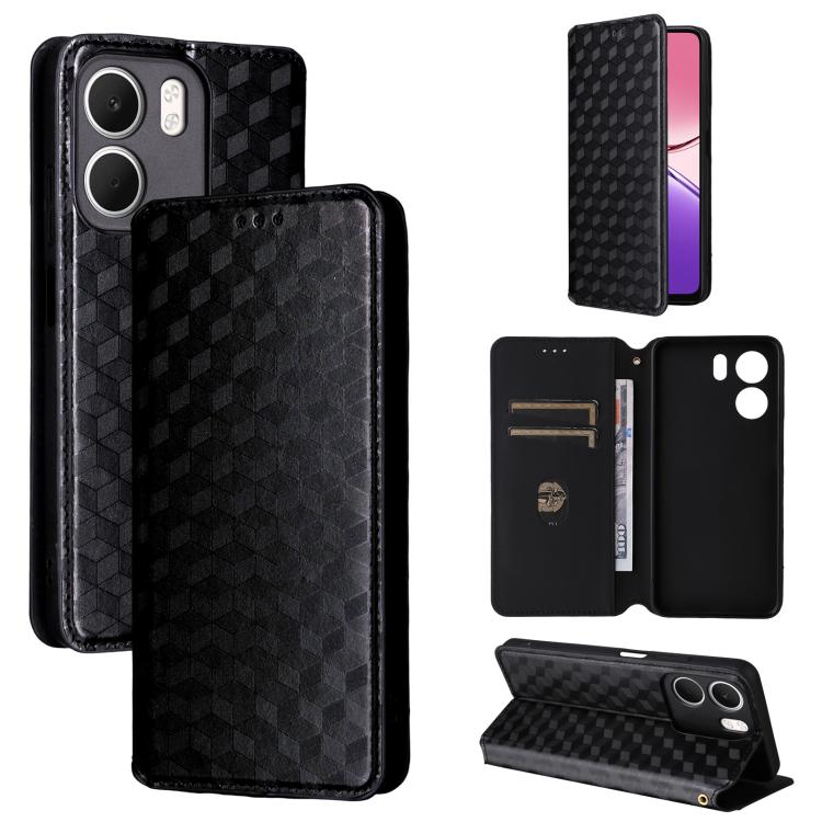 Cubic Grid Texture Flip Leather Phone Case, For OPPO Reno16 F 5G / Reno16 FS 5G, For OPPO Reno15 A 5G / Reno15 F 5G, For OPPO Reno16 5G / Reno16 Pro 5G Global, For OPPO Find X9 Ultra 5G, For OPPO A6X 4G / 5G / A6 5G Global                              ...
