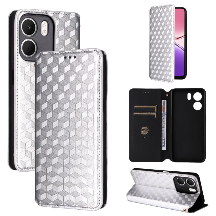 Cubic Grid Texture Flip Leather Phone Case, For OPPO Reno16 F 5G / Reno16 FS 5G, For OPPO Reno15 A 5G / Reno15 F 5G, For OPPO Reno16 5G / Reno16 Pro 5G Global, For OPPO Find X9 Ultra 5G, For OPPO A6X 4G / 5G / A6 5G Global                              ...