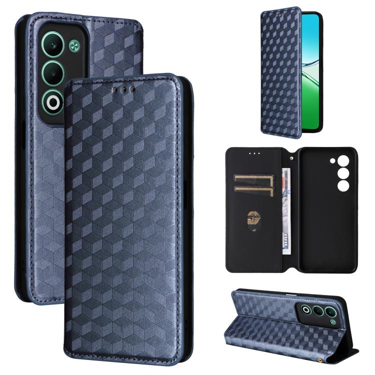 Cubic Grid Texture Flip Leather Phone Case, For OPPO A5 5G / 4G Global / A5M, For OPPO Reno14 Pro Global, For OPPO Reno14 Global, For OPPO K13 5G / K13X 5G / K12S 5G, For OPPO Find X8s+ 5G, For OPPO Find X8s 5G, For OPPO Find X8 Ultra 5G               ...