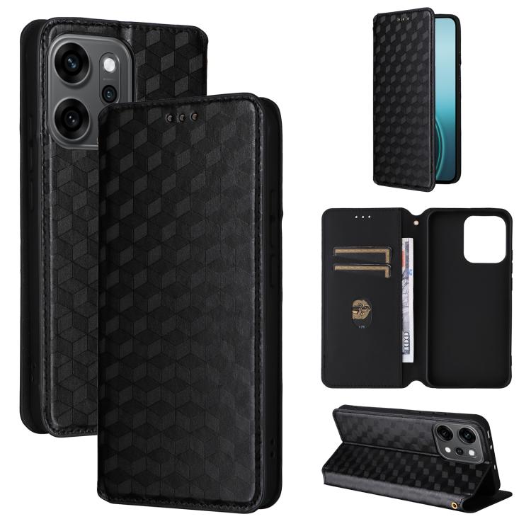 Cubic Grid Texture Flip Leather Phone Case, For OPPO A5 5G / 4G Global / A5M, For OPPO Reno14 Pro Global, For OPPO Reno14 Global, For OPPO K13 5G / K13X 5G / K12S 5G, For OPPO Find X8s+ 5G, For OPPO Find X8s 5G, For OPPO Find X8 Ultra 5G               ...