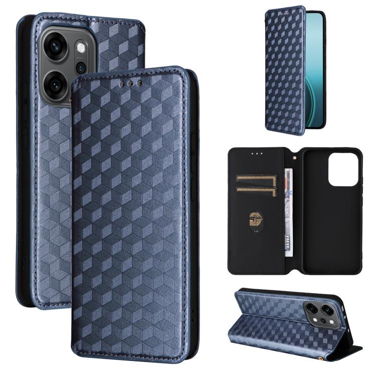 Cubic Grid Texture Flip Leather Phone Case, For OPPO A5 5G / 4G Global / A5M, For OPPO Reno14 Pro Global, For OPPO Reno14 Global, For OPPO K13 5G / K13X 5G / K12S 5G, For OPPO Find X8s+ 5G, For OPPO Find X8s 5G, For OPPO Find X8 Ultra 5G               ...