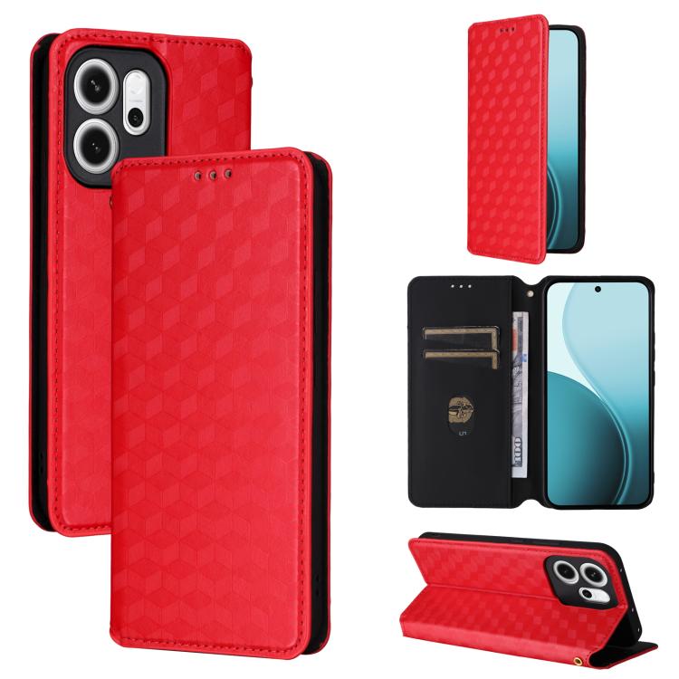 Cubic Grid Texture Flip Leather Phone Case, For OPPO Reno16 F 5G / Reno16 FS 5G, For OPPO Reno15 A 5G / Reno15 F 5G, For OPPO Reno16 5G / Reno16 Pro 5G Global, For OPPO Find X9 Ultra 5G, For OPPO A6X 4G / 5G / A6 5G Global                              ...