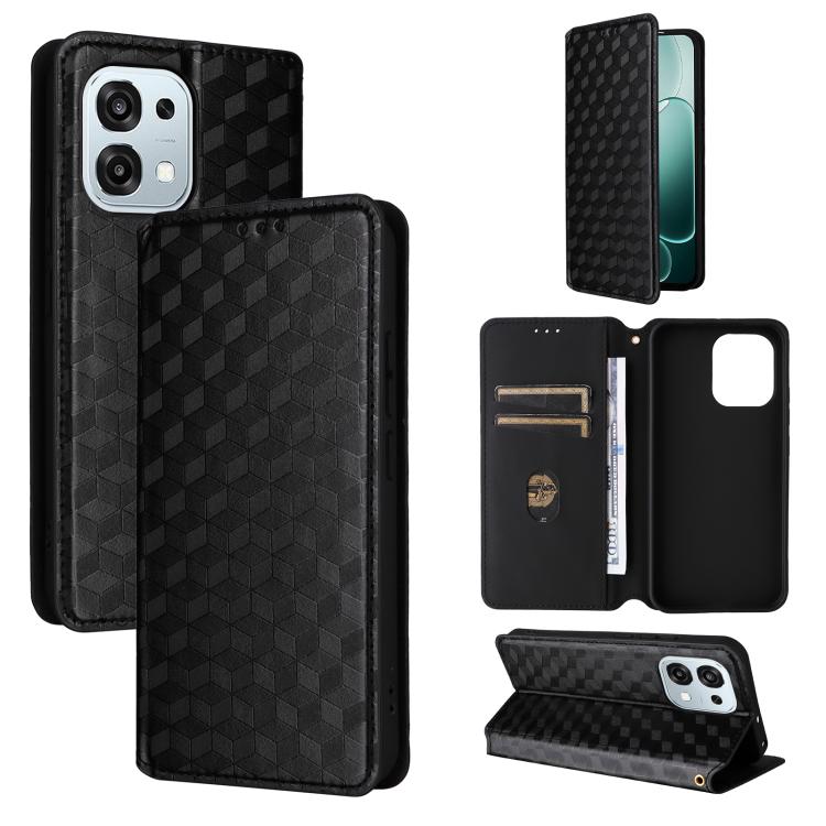 Cubic Grid Texture Flip Leather Phone Case, For OPPO Reno16 F 5G / Reno16 FS 5G, For OPPO Reno15 A 5G / Reno15 F 5G, For OPPO Reno16 5G / Reno16 Pro 5G Global, For OPPO Find X9 Ultra 5G, For OPPO A6X 4G / 5G / A6 5G Global                              ...